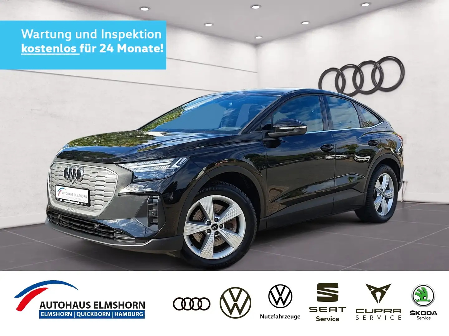 Audi Q4 e-tron Sportback 40  NAV KAM MATRIX ACC PDC SHZ Schwarz - 1