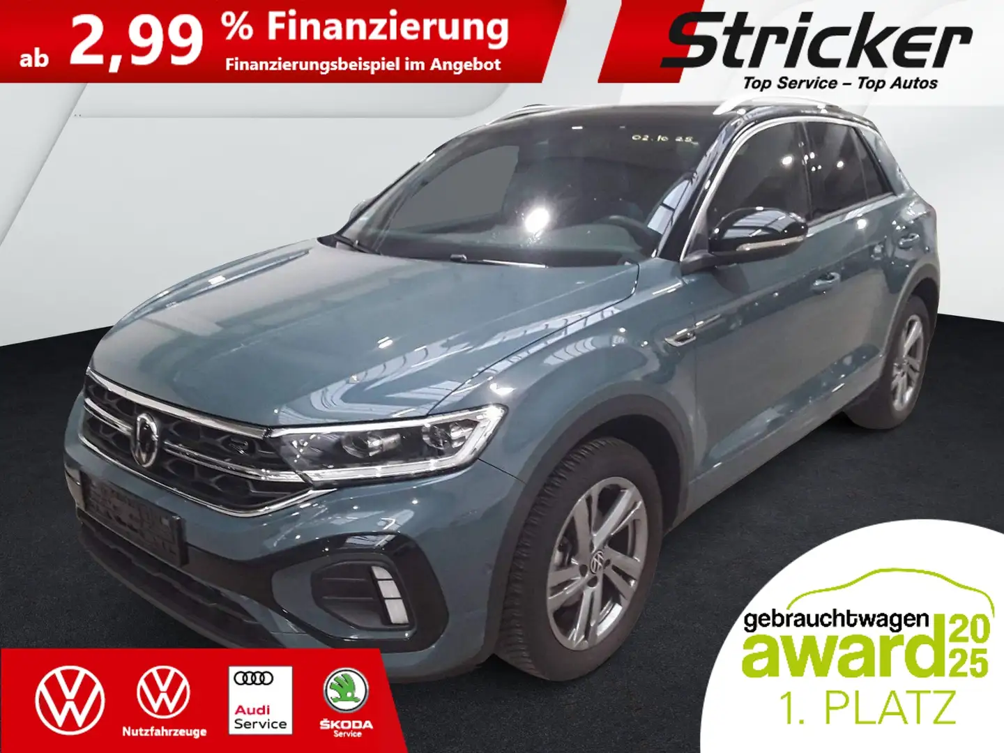 Volkswagen T-Roc R-Line 1.5TSI DSG 265,-ohne Anzahlung Navi AHK Ka Blau - 2