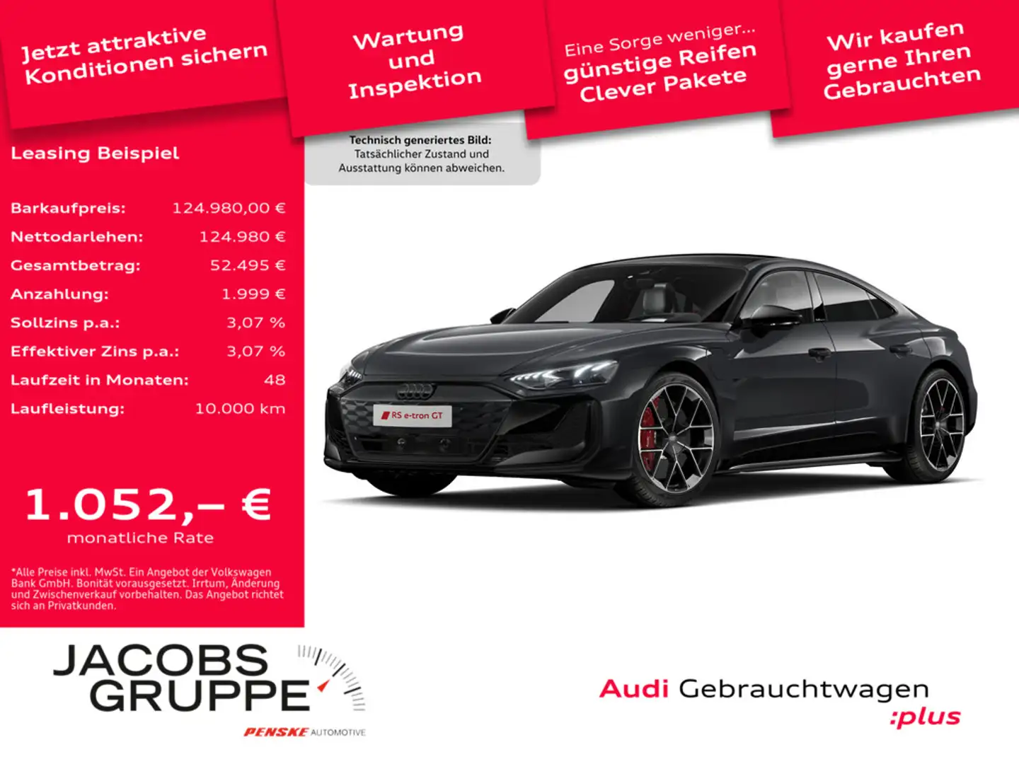 Audi RS e-tron GT Facelift/Carbon/190UPE/Laser/HuD/360°/S-Sitze pro Gris - 1