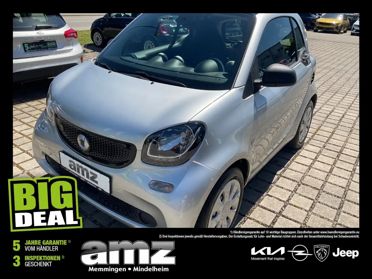 smart forTwo coupe electric drive Pano*Klima*Leder*Navi Silber - 1