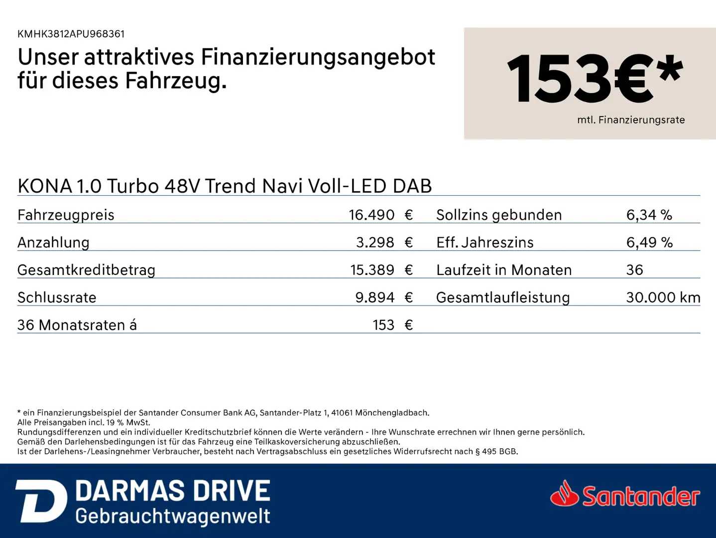 Hyundai KONA KONA 1.0 Turbo 48V Trend Navi Voll-LED DAB Сірий - 2