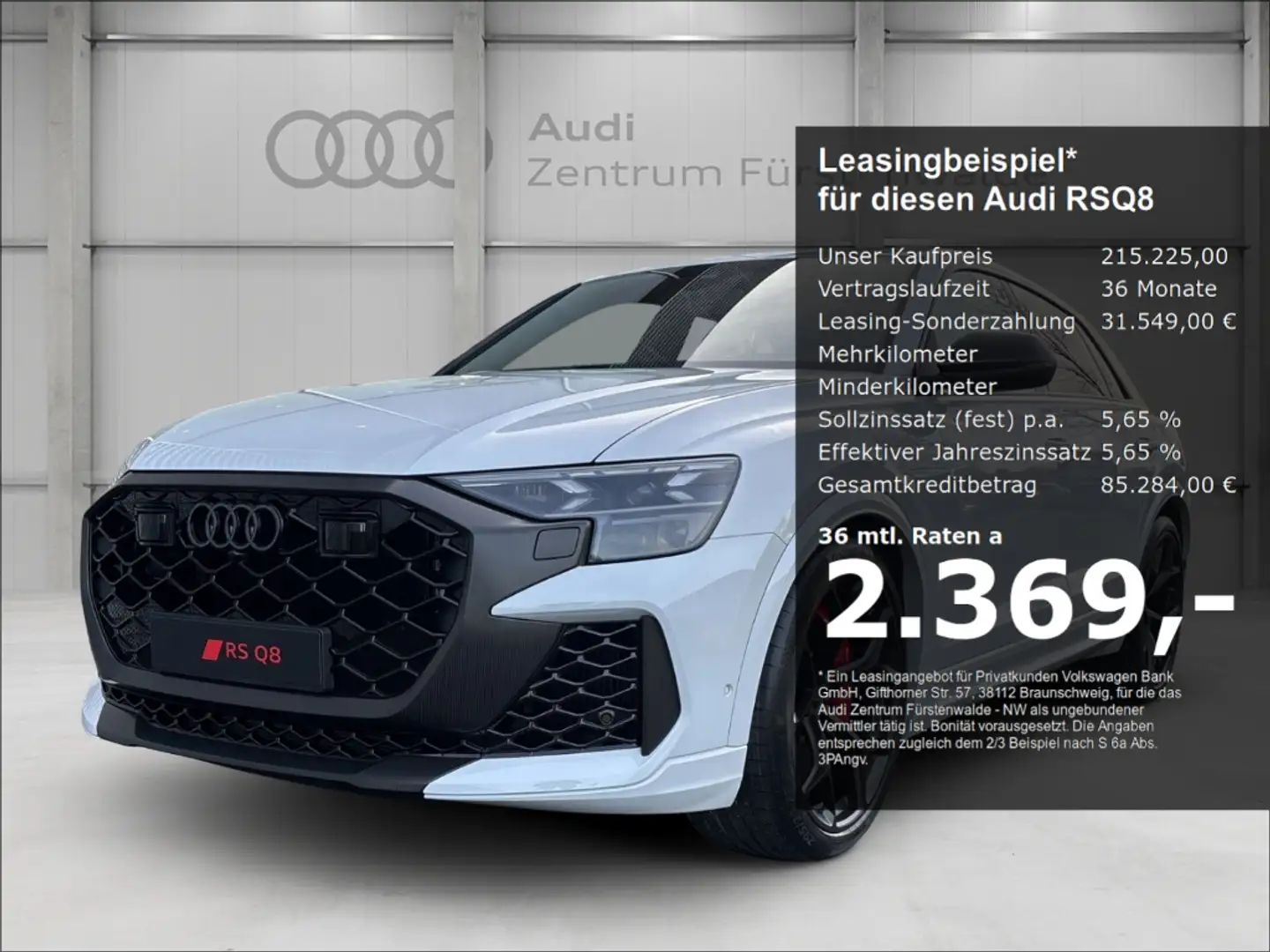 Audi RS Q8 performance tiptronic+Keramik+AHZ+Panodach+305Vmax Wit - 1