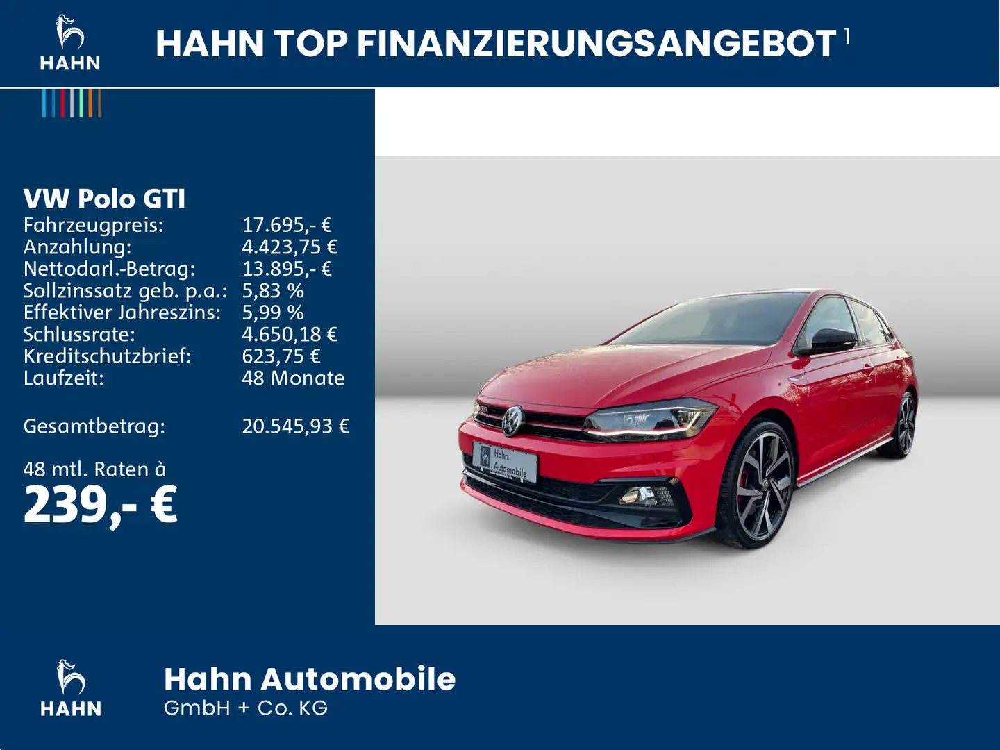 Volkswagen Polo GTI 2.0TSI DSG LED PDC "Brescia 18 Zoll" Rot - 2