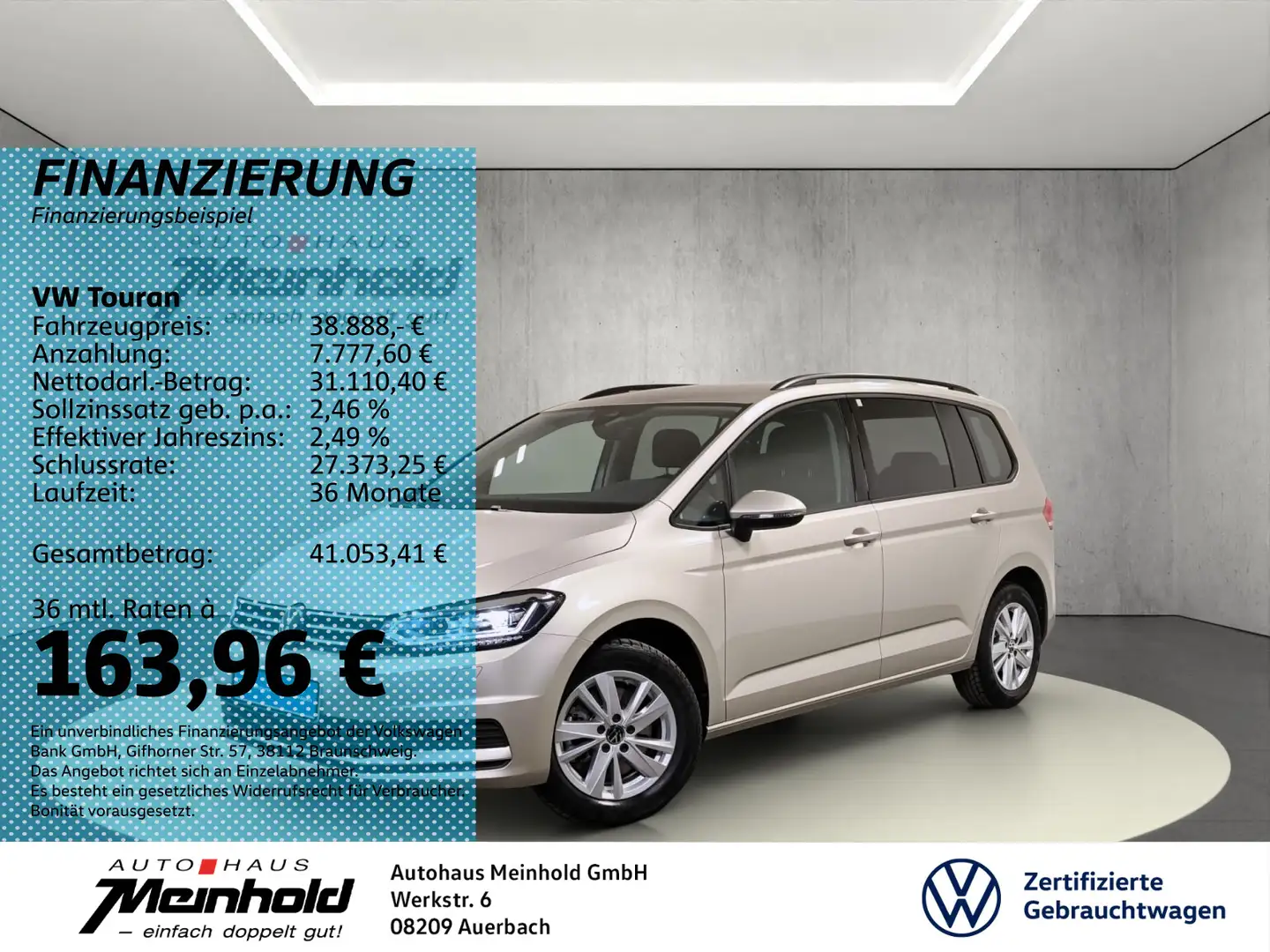 Volkswagen Touran 2.0 TDI DSG Comfortline, Kamera, AHK, ACC Silber - 1
