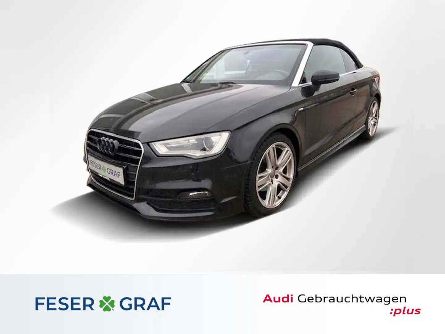 Audi A3 Cabriolet 2.0 TDI S-line DSG/B&O/Kopfhzg/Navi/Xeno Schwarz - 1