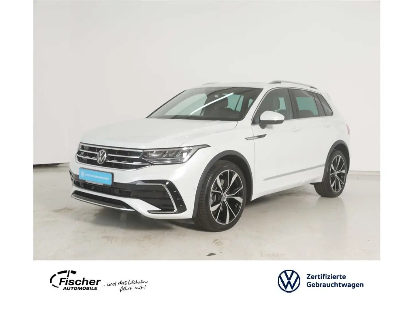 Volkswagen Tiguan 2.0 TDI 4Mot. R-Line DSG P-Dach/AHK/NAV Weiß - 1