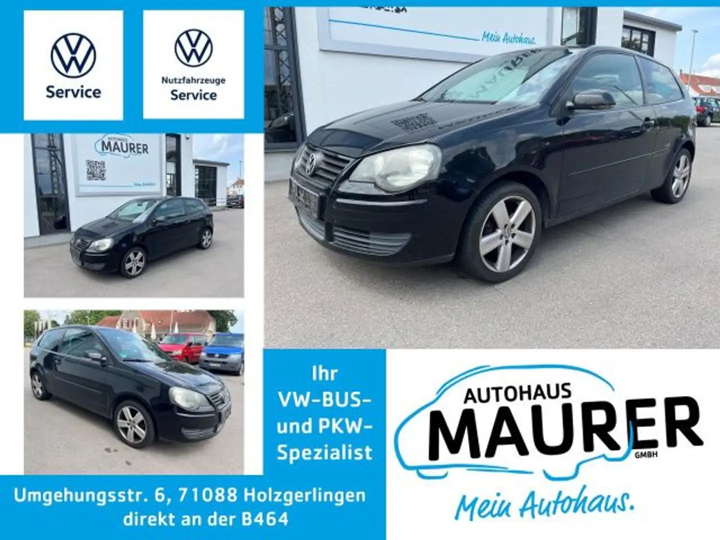 Volkswagen Polo 1,2 Black Edition Climatic RCD 200 Alu ESP Noir - 1