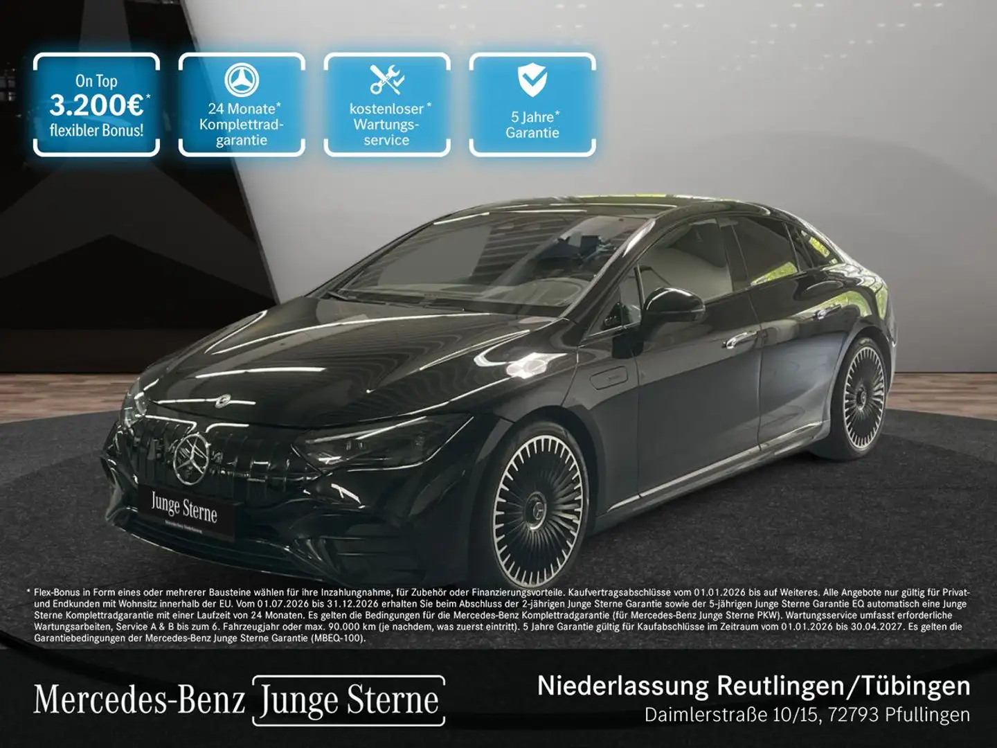 Mercedes-Benz EQE 53 AMG 4M Driversp Fahrass Airmat Pano Distr. Schwarz - 1