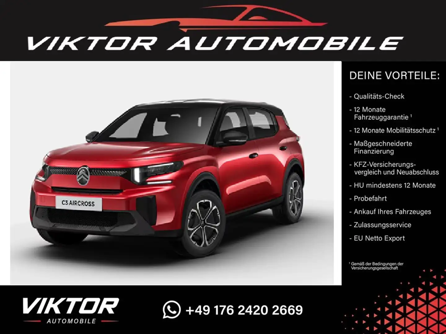 Citroen C3 Aircross 1.2 TURBO 100 "YOU" 6-Gang-Schalter BESTELLAKTION Rot - 1