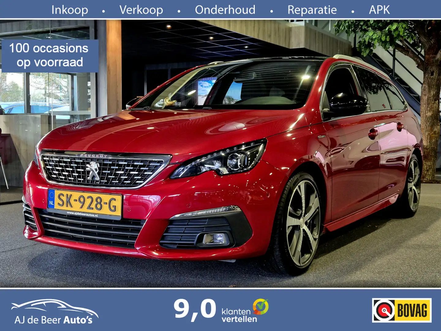 Peugeot 308 SW 130pk EAT6 GT-line Nwe distributie | Panorama | Rood - 1