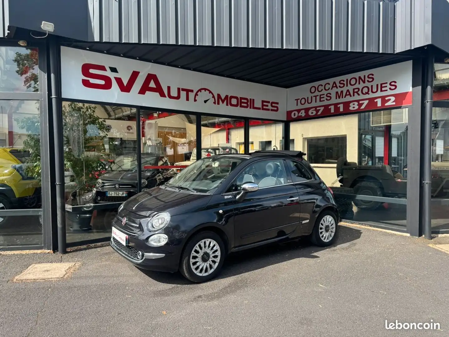 Fiat 500 500C 1.2 8v 69ch Lounge Schwarz - 1