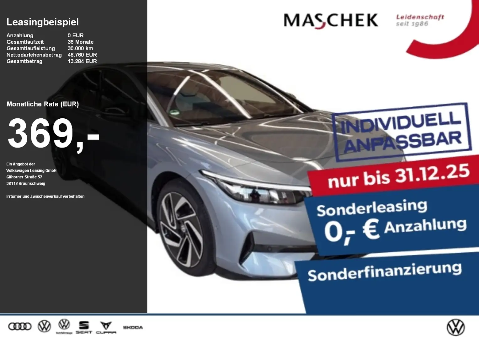 Volkswagen ID.7 .7 Pro S Sonderleasing! AHK Anschlussg Wärmep Blau - 1