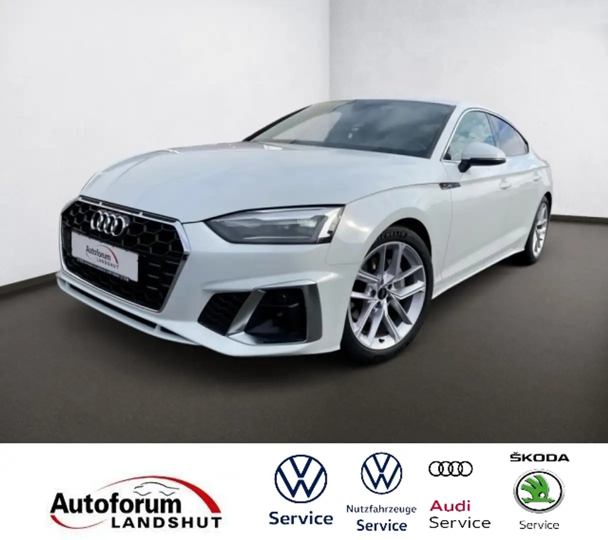 Audi A5 Sportback 40TFSI S line LED/VIRTUAL/AHK/AMBI+ White - 1