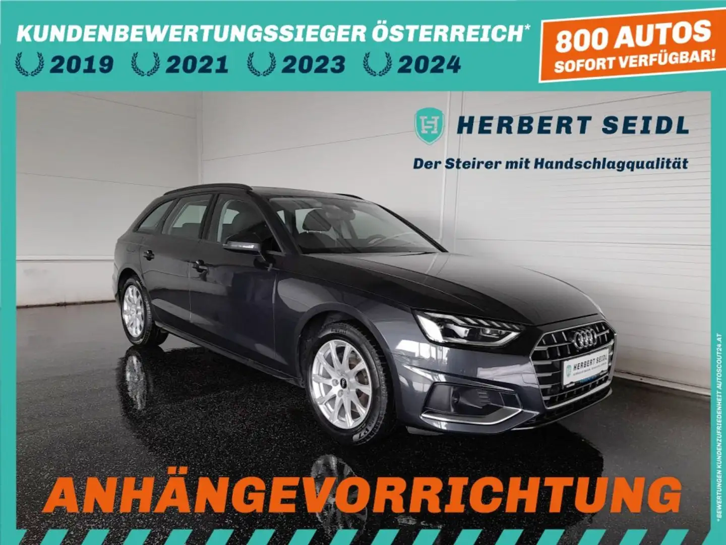 Audi A4 Avant ADVANCED 2,0 TDI S-tr *VOLL-LED MIT DYN BLINKER & FLA / VIRTUELL / NAVI / AHV / ASS PAKET TOUR / 3-ZONEN KLIMA / E- Grau - 1