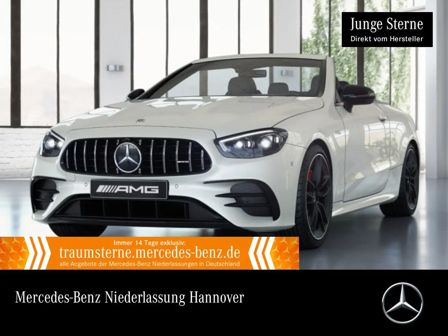 Mercedes-Benz E 53 AMG E 53 Cabrio 4M AMG+NIGHT+MULTIBEAM+FAHRASS+KAMERA Weiß - 1
