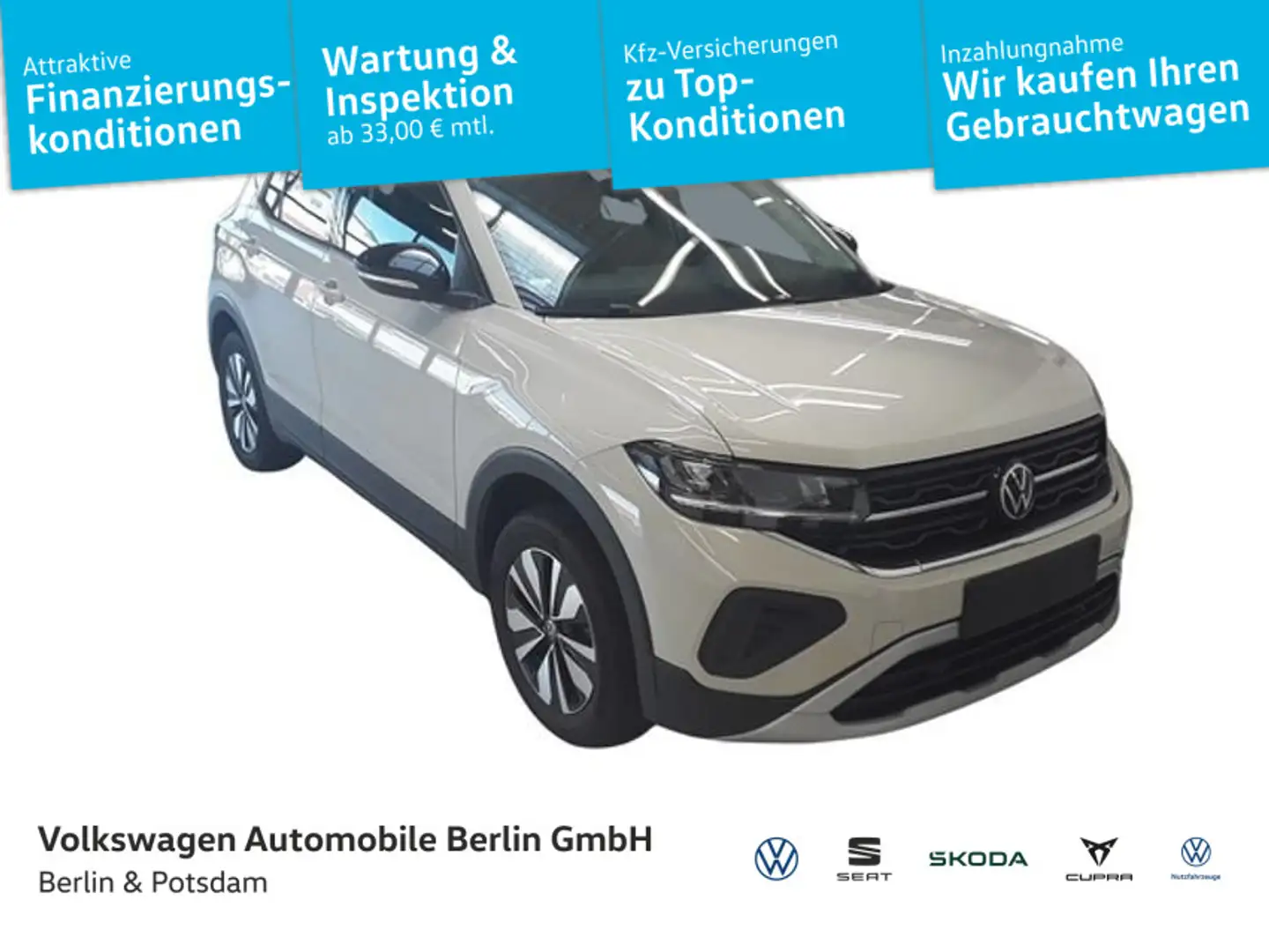 Volkswagen T-Cross 1.0 TSI DSG Goal LED PDC SHZ AHK Grau - 1