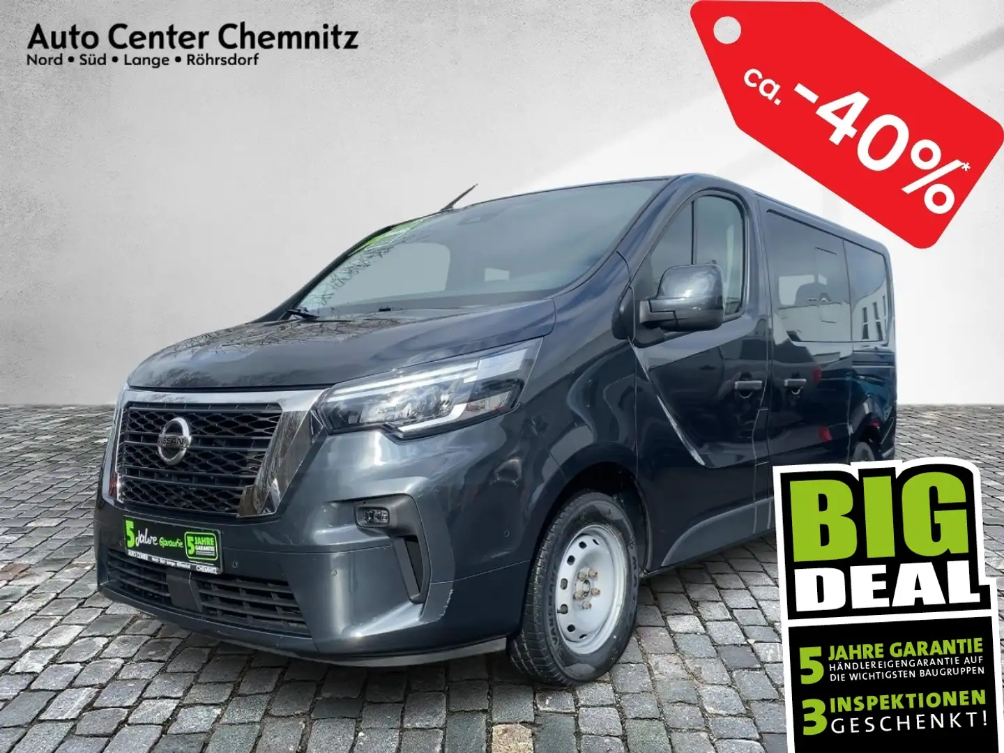 Nissan Primastar Kombi L1H1 2.8t TEKNA LED/Navi/PDC/LM Gris - 1