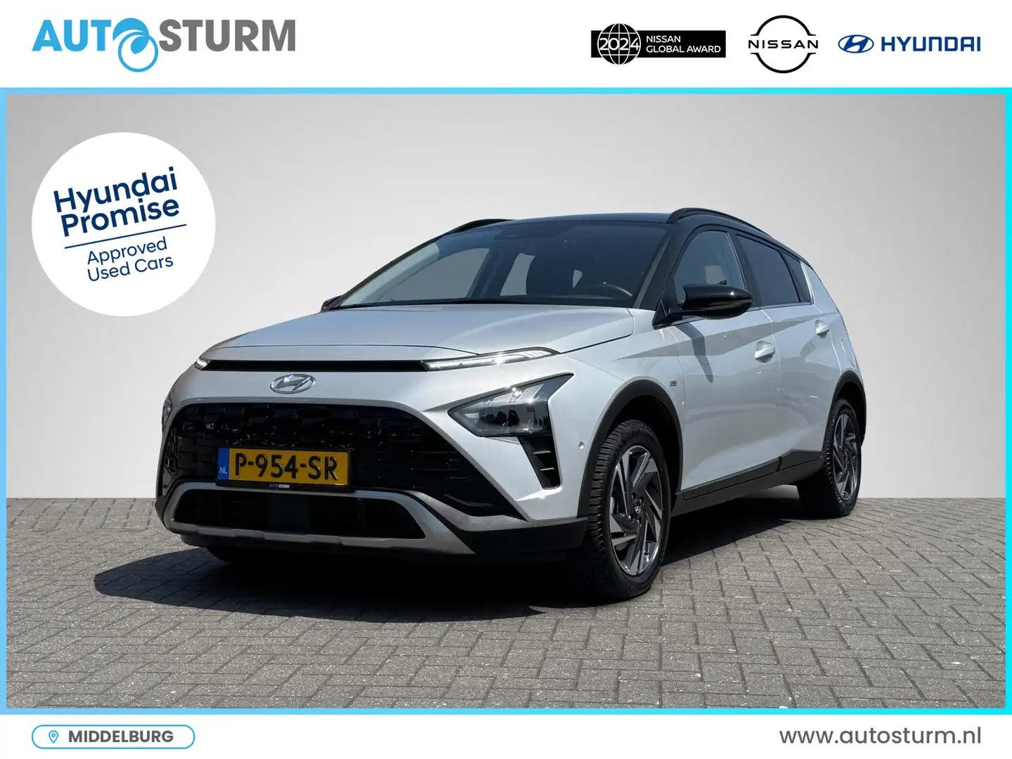 Hyundai BAYON 1.0 T-GDI Premium Automaat | Trekhaak | Navigatie Zilver - 1