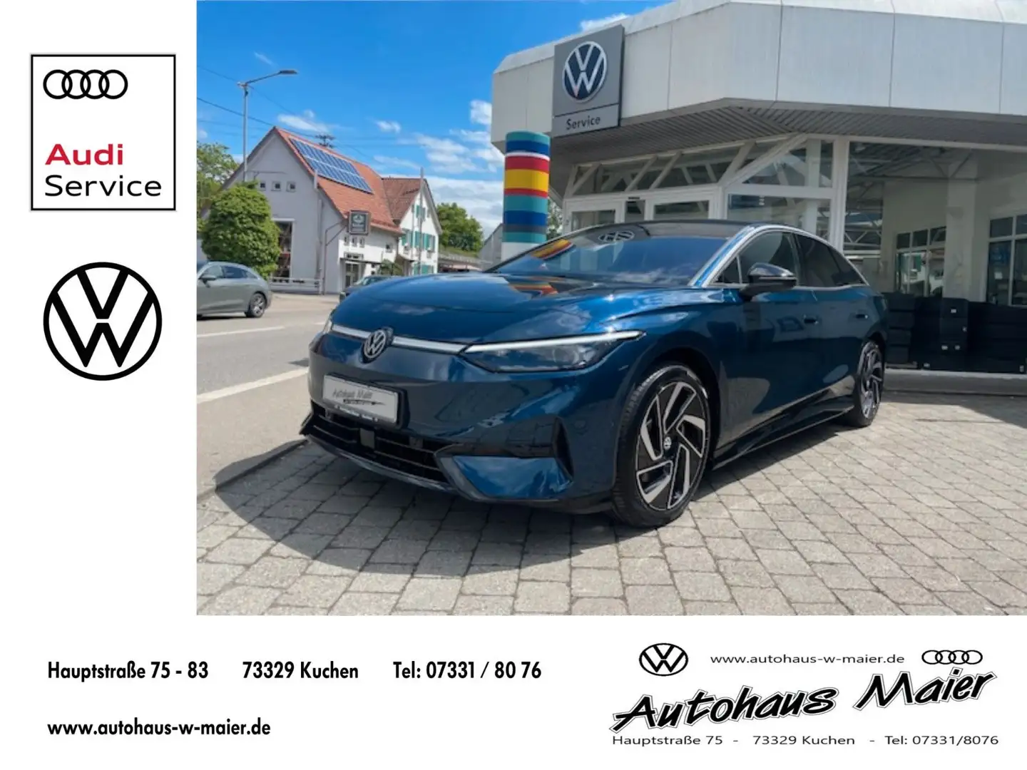 Volkswagen ID.7 Pro S 91 kWh/AHK/Anschlussgarantie/0,99% Fi Blauw - 1