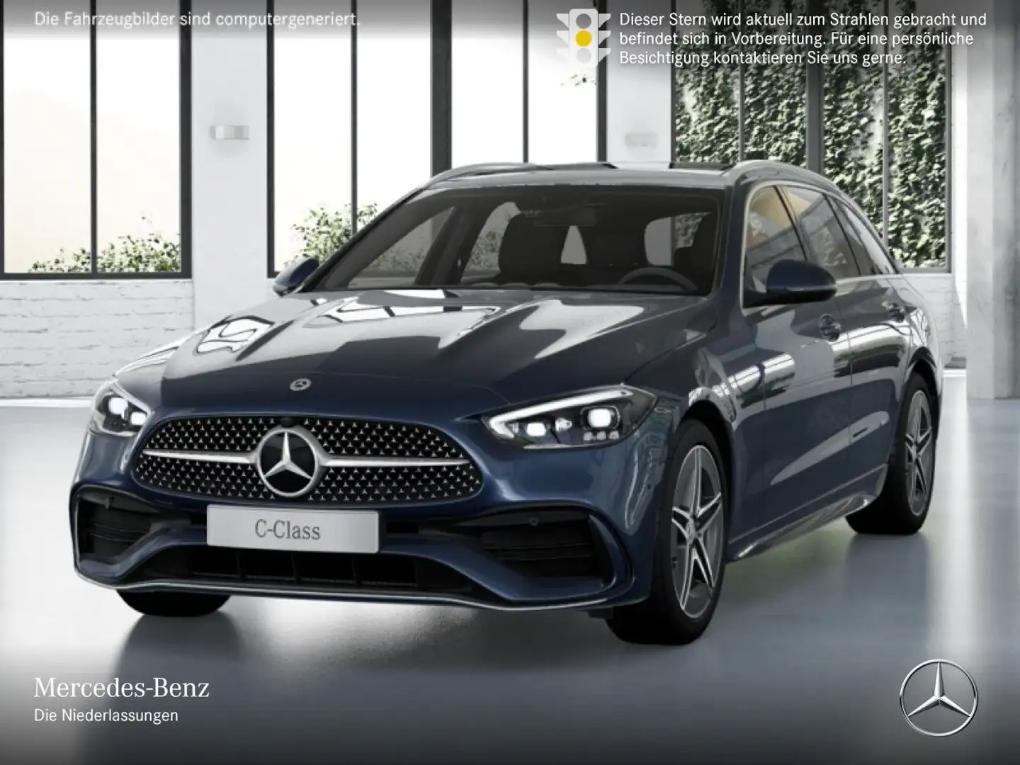 Mercedes-Benz C 300 e T AMG+PANO+KAMERA+TOTW+KEYLESS+9G Blau - 2
