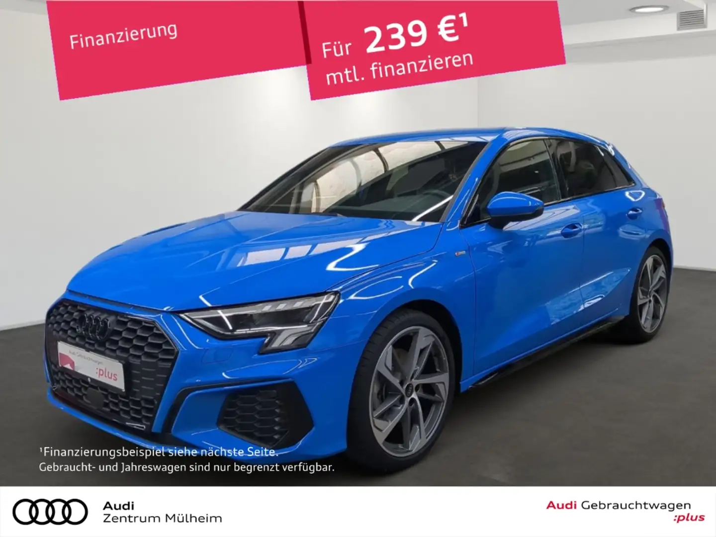 Audi A3 Sportback 35 TFSI S line Navi LED virtual schwarz Blu/Azzurro - 1