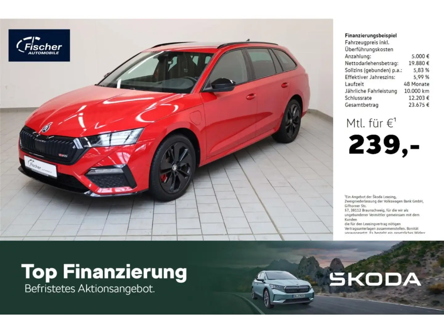 Skoda Octavia Combi 1.4 TSI iV RS First Edition DSG Rot - 1