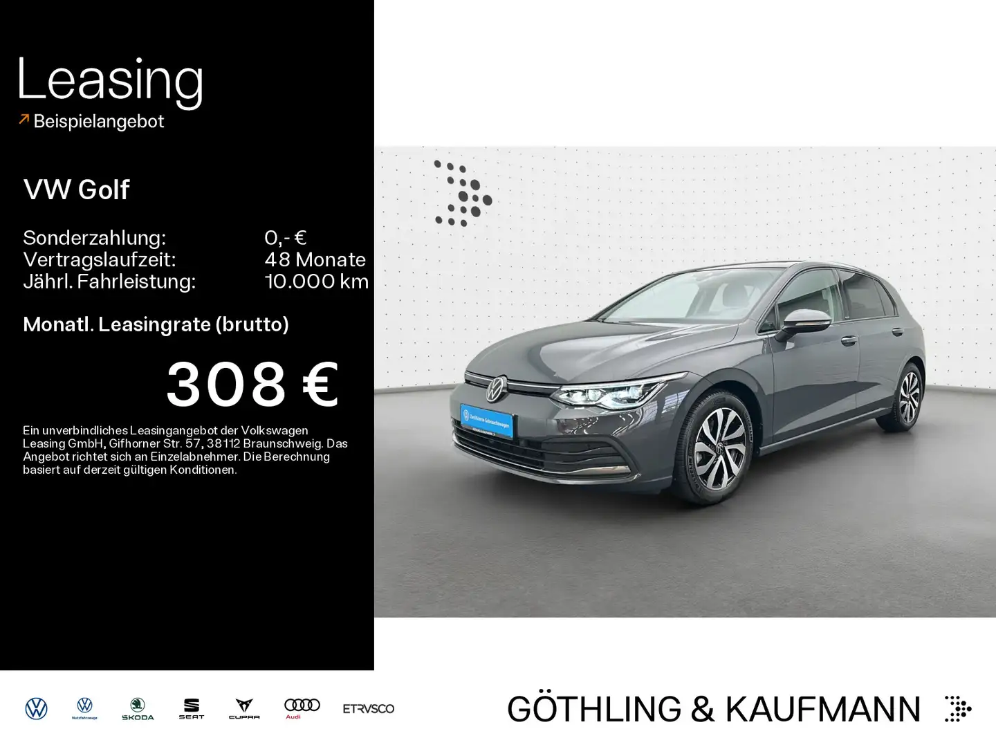 Volkswagen Golf ACTIVE 2.0TDI DSG*NAVI*PANO*AHK*KAM*HUD*AC Grau - 1