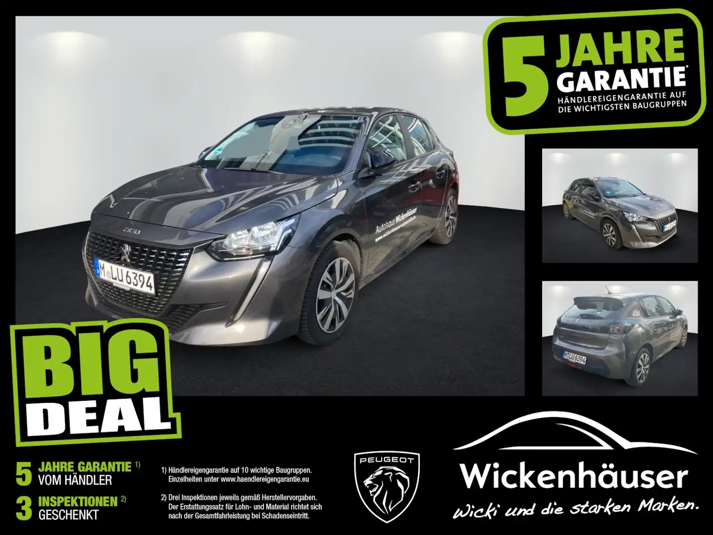 Peugeot 208 PureTech 100 Active Pack SHZ Navi SpurH PDC Grau - 1