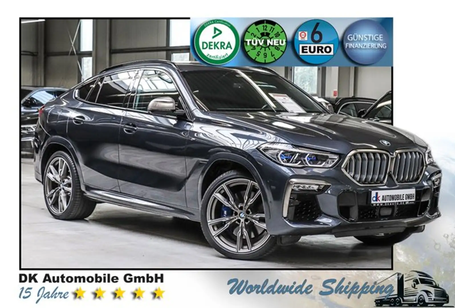 BMW X6 M50i Sport-Aut./HARMAN/LASERLICHT/DACHRELING/ Grau - 1