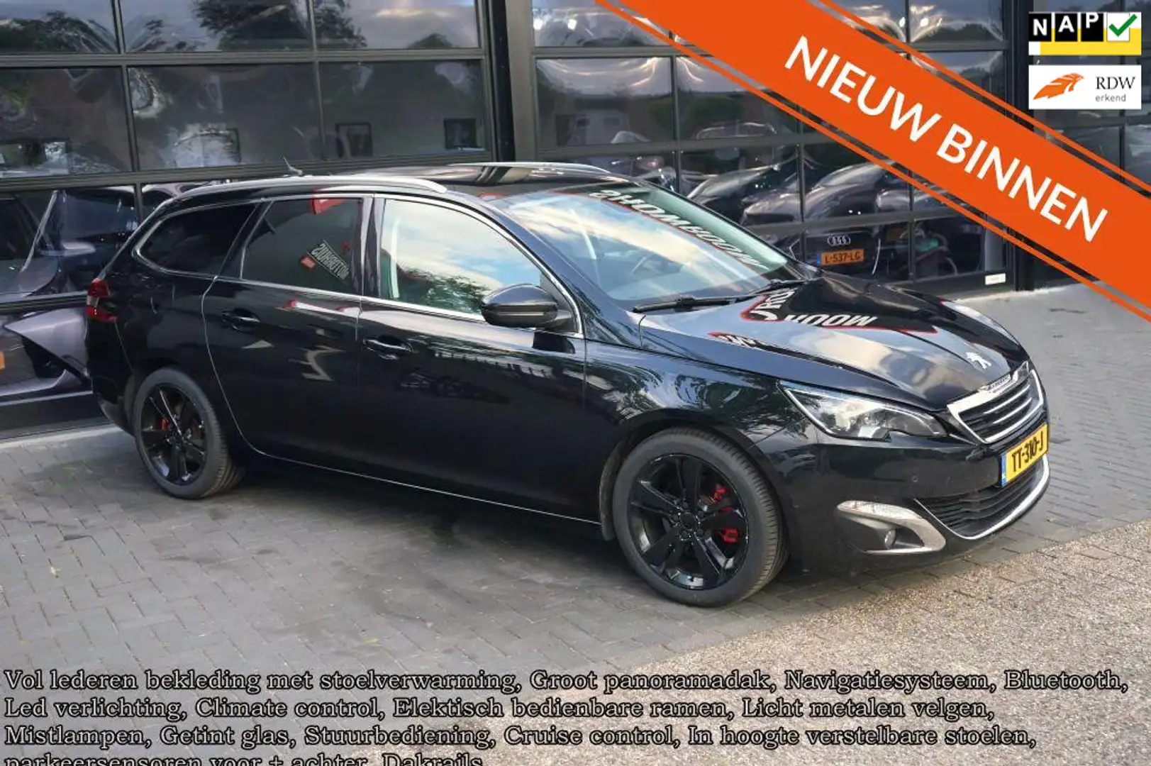 Peugeot 308 SW 1.6 THP Allure, Panodak, Leder, Led, Clima, Nav Zwart - 1