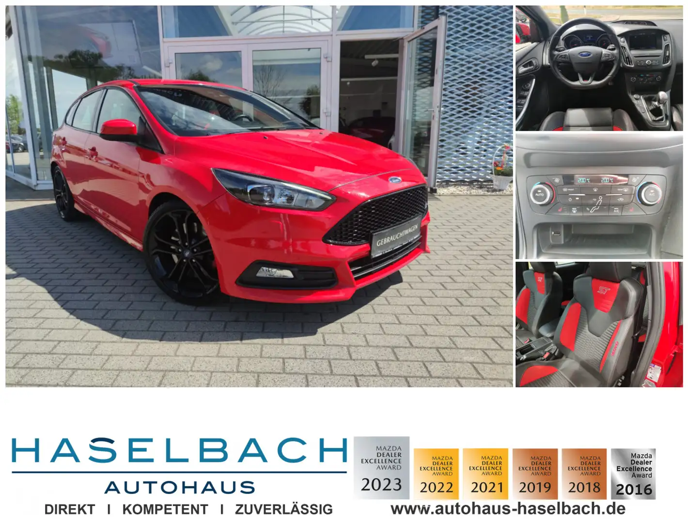 Ford Focus ST Bi-Xenon Recaro Sitze Klimaaut Freisprech Sitzh Rot - 1