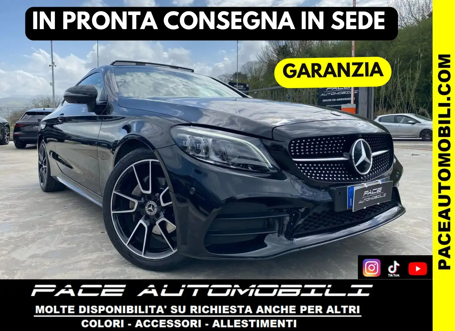 Mercedes-Benz C 220 D 4 MATIC TETTO AMG PREMIUM NIGHT PACK DIGITAL 19" Nero - 1