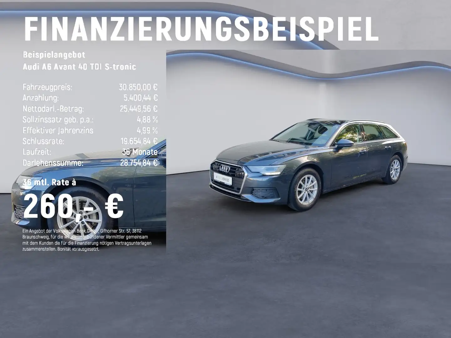 Audi A6 Avant 40 TDI S-tronic LED+PANO+AHK Grau - 2