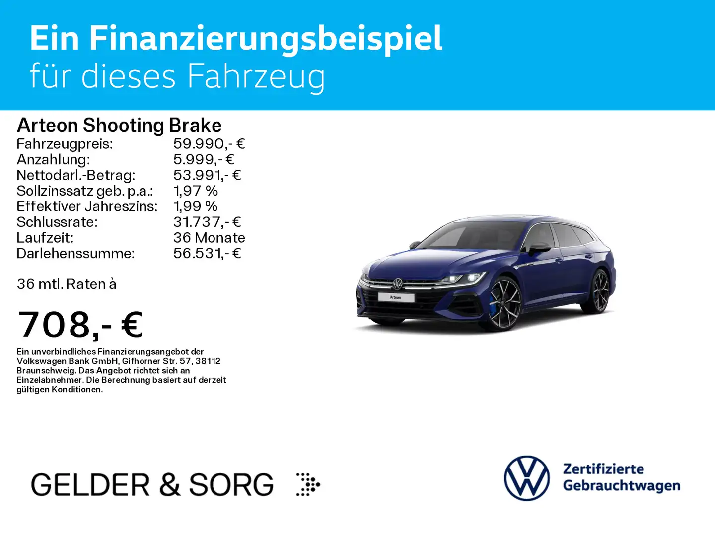 Volkswagen Arteon R 2.0 TSI AHK*H&K*Digital Albastru - 2
