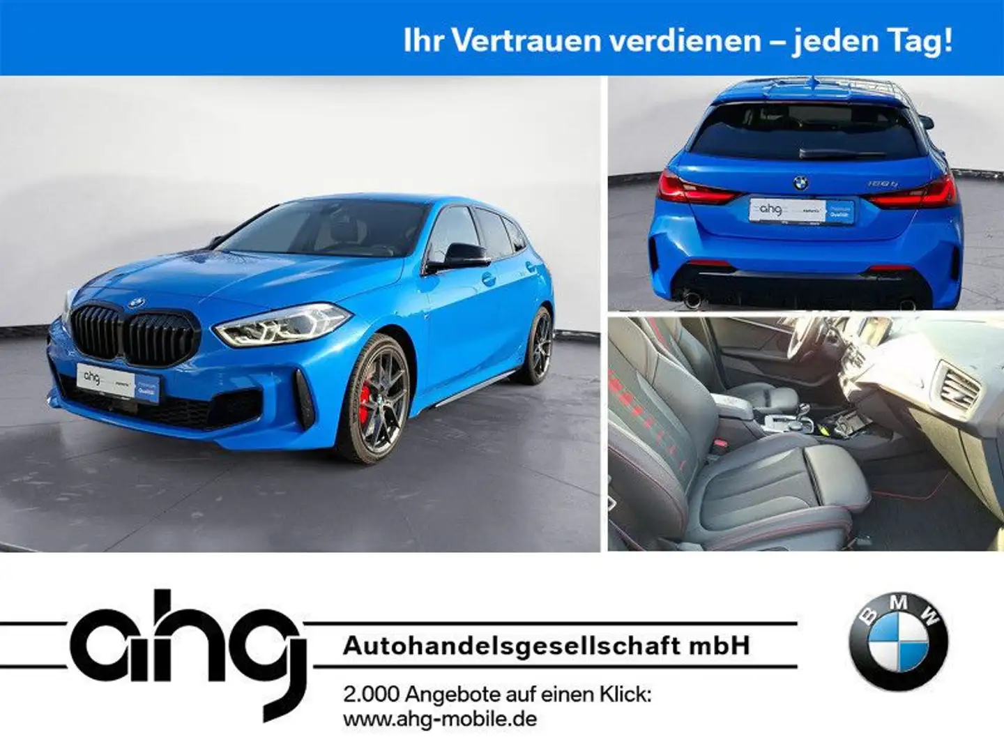 BMW 128 ti Sport Aut. Panorama Klimaaut. Sportsitze Blau - 1