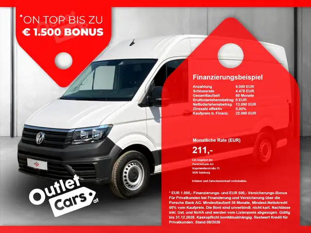 Volkswagen Crafter 35 2.0 TDI Kasten L2H2 RADAR+RFK+NAVI+SHZ