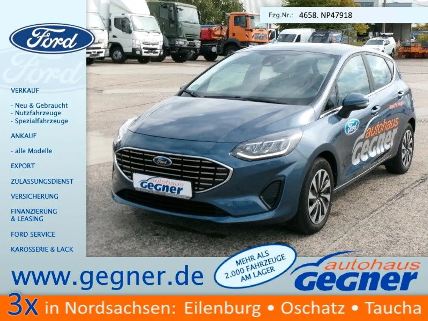 Ford Fiesta Titanium 1.0L MHEV Navi WiPa DAB LED Blau - 1