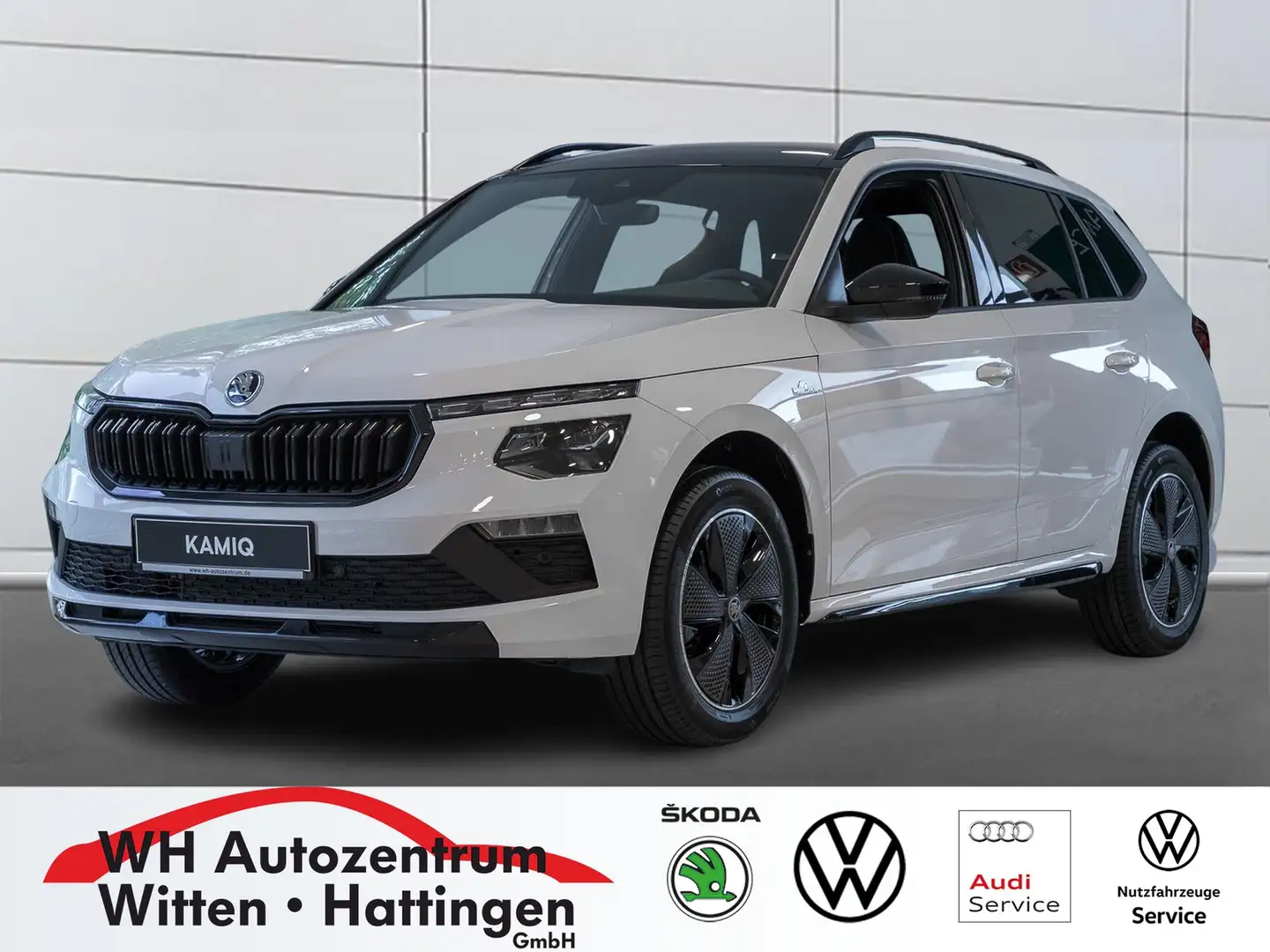 Skoda Kamiq 1,0 TSI DSG Monte Carlo NAVI AHK REARVIEW LED-M... Weiß - 1