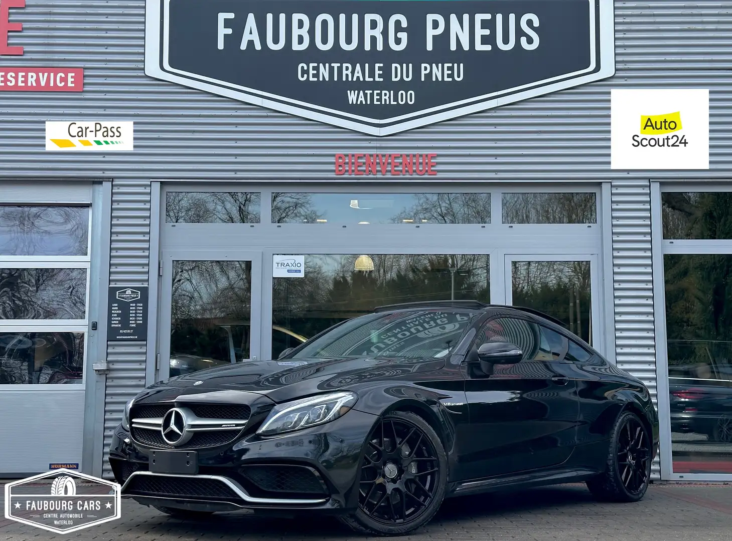 Mercedes-Benz C 63 AMG *2-PROPRIETAIRES*PANO*CAM-360°*FULL-BLACK* Zwart - 1