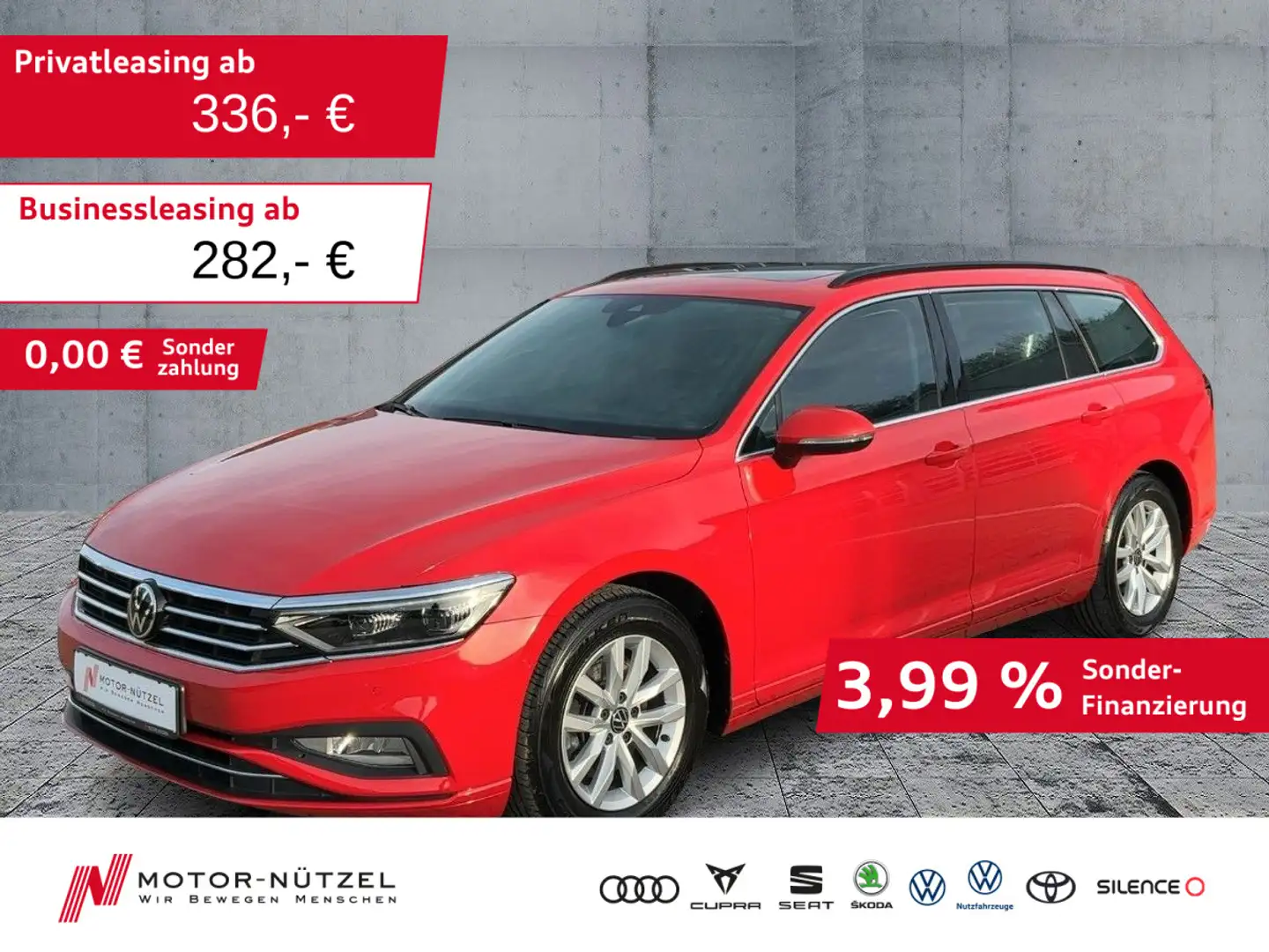 Volkswagen Passat Variant 2.0 TDI DSG MATRIX+NAVI+AHK+PANO Rot - 1