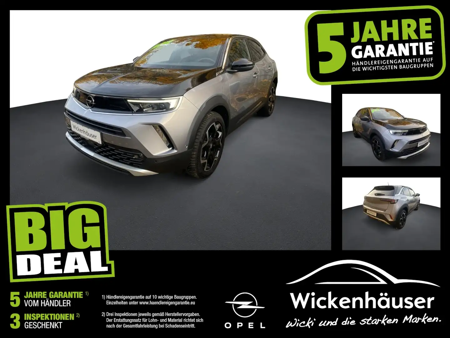 Opel Mokka 1.2 Turbo Ultimate ACC+Alcantara+LED+Navi Silber - 1