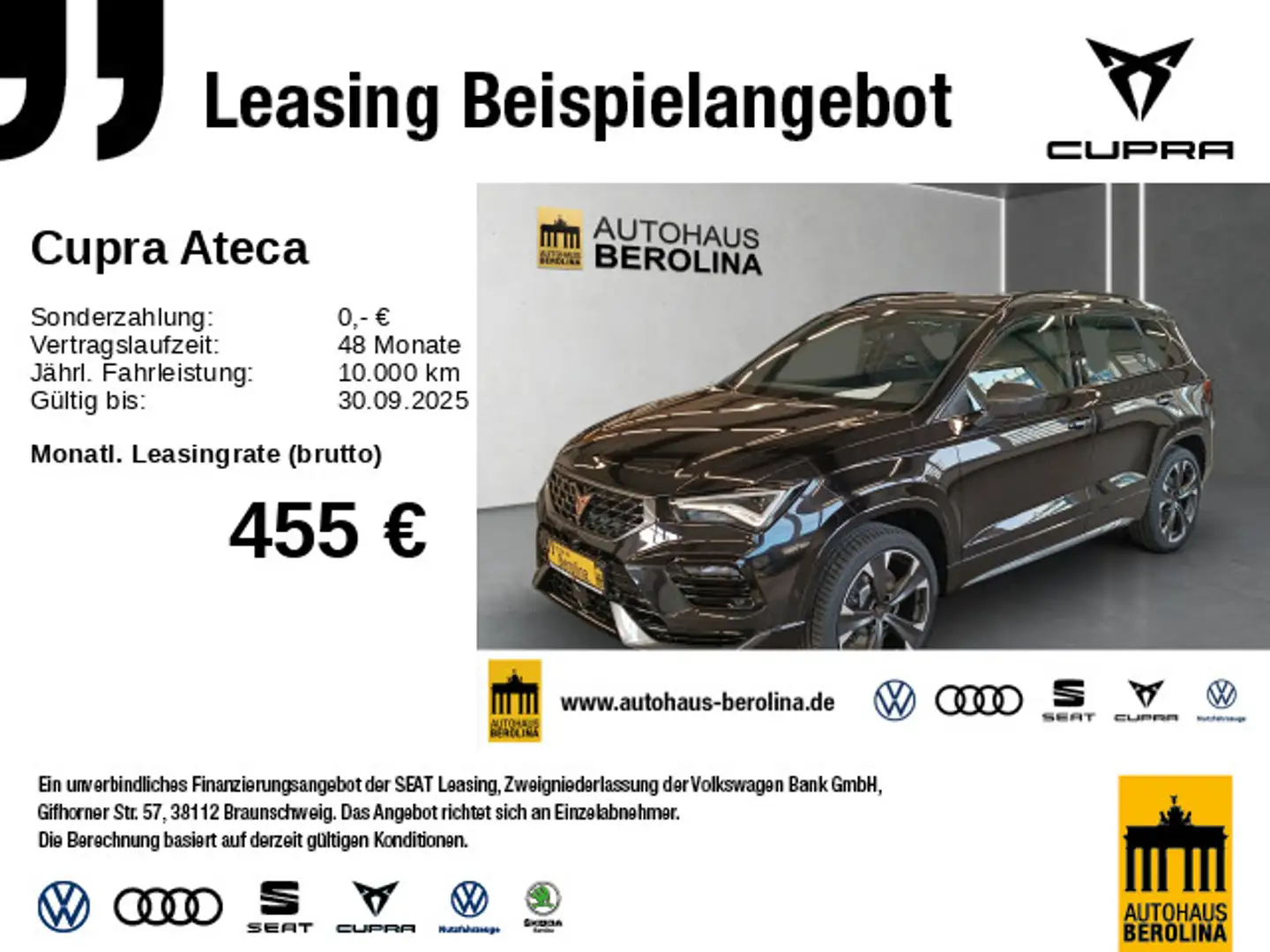 CUPRA Ateca 2.0 TSI 4D VZ DSG *ACC*LED*R-CAM*SHZ* Schwarz - 1