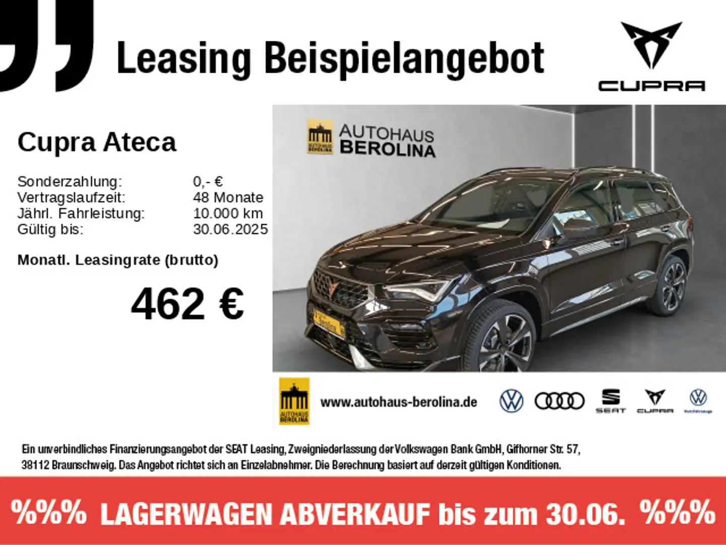 CUPRA Ateca 2.0 TSI 4D VZ DSG *ACC*LED*R-CAM*SHZ* Zwart - 1