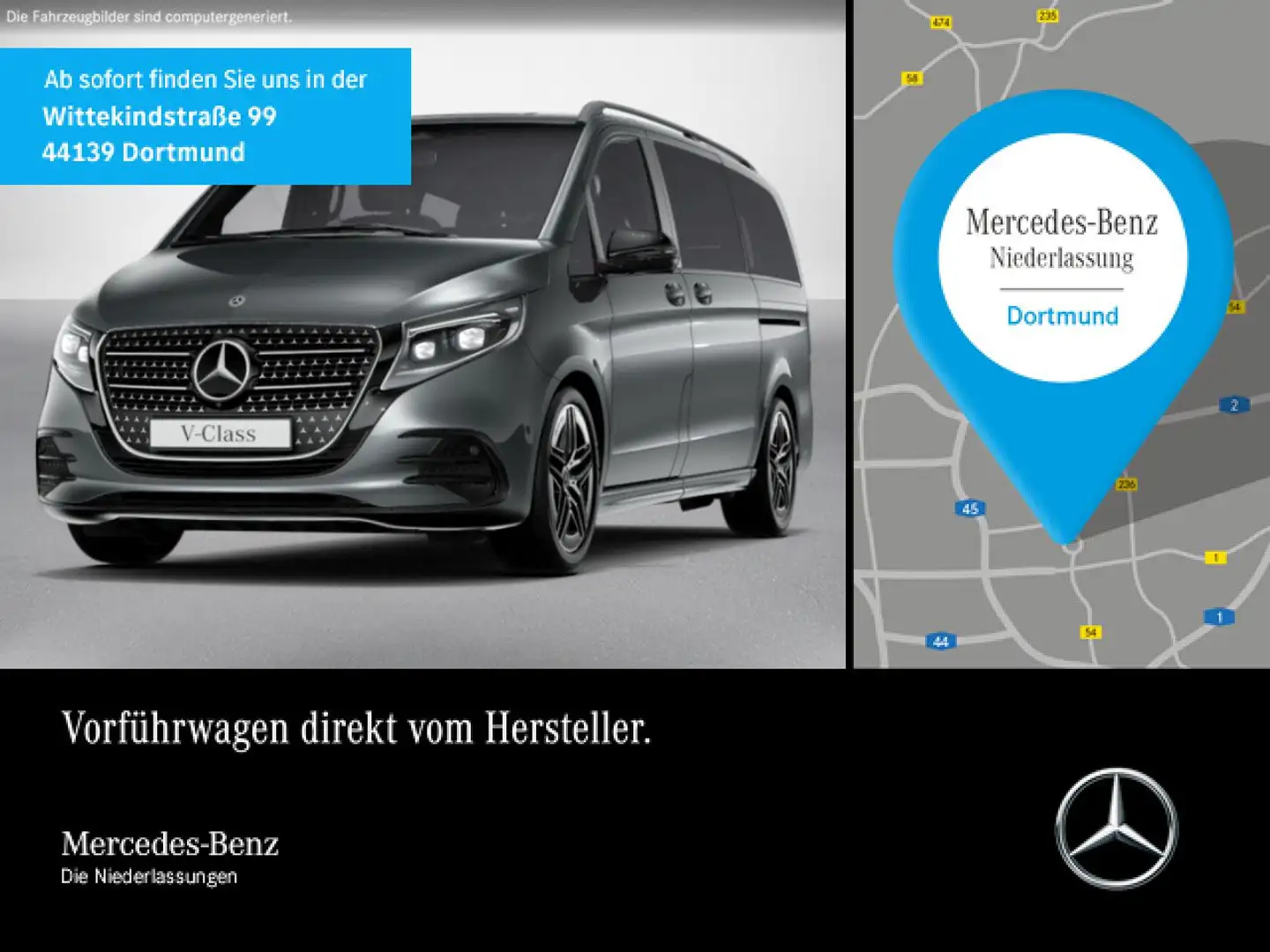 Mercedes-Benz V 300 d AVANTGARDE+AMG+9G+AHK+Klimaautom.+Navi+DIS Grau - 1