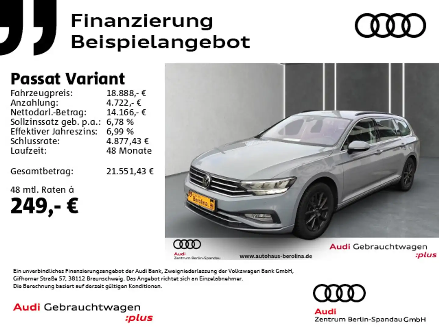 Volkswagen Passat Variant 2.0 TDI Business DSG *NAV*R-CAM* Grigio - 1