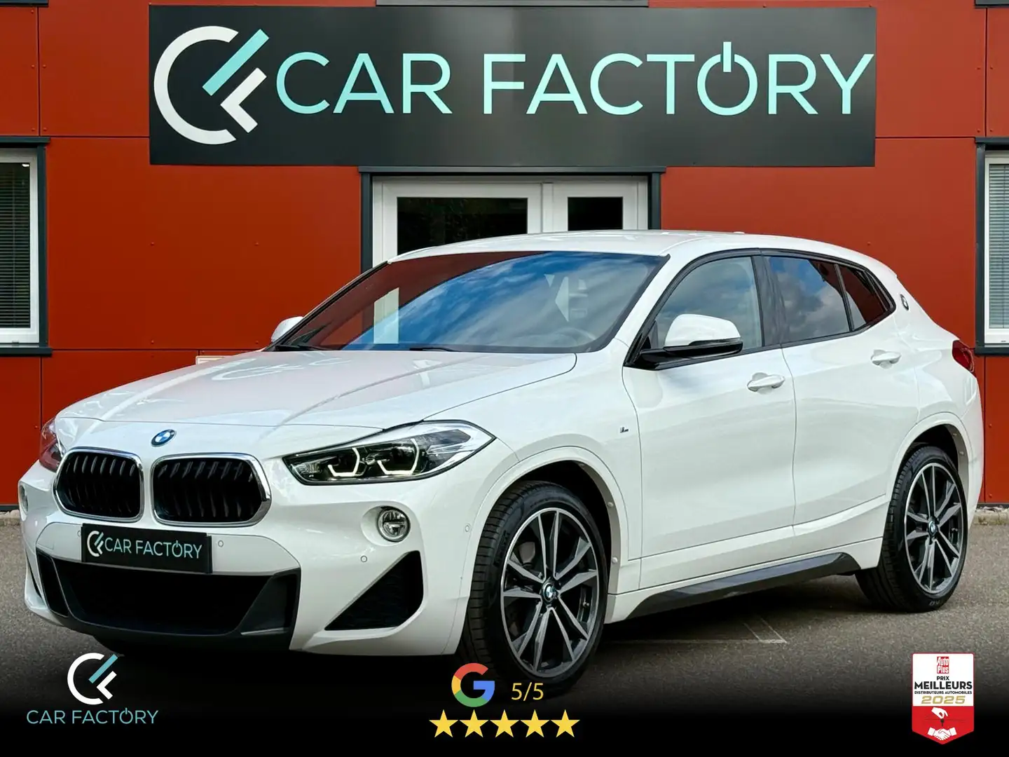 BMW X2 M Sport 18D 2.0 150 1ère Main GPS LED Pack Hiver D Blanc - 1
