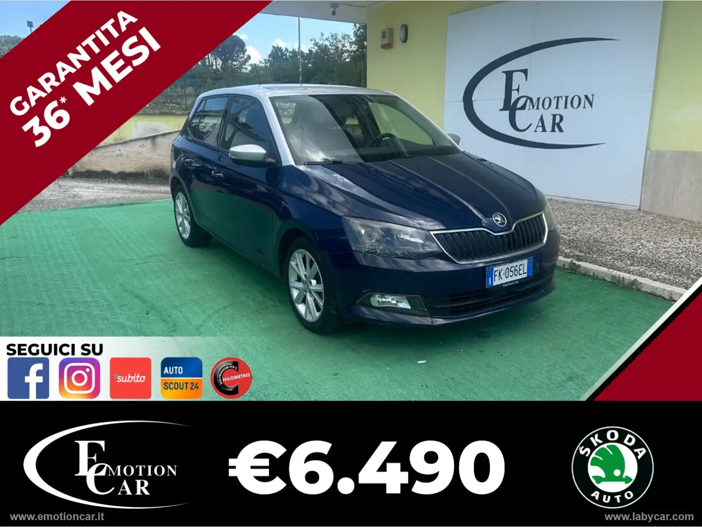 Skoda Fabia 1.0 MPI 60 CV Twin Color D.E. Arg. - 2017 Blu/Azzurro - 1