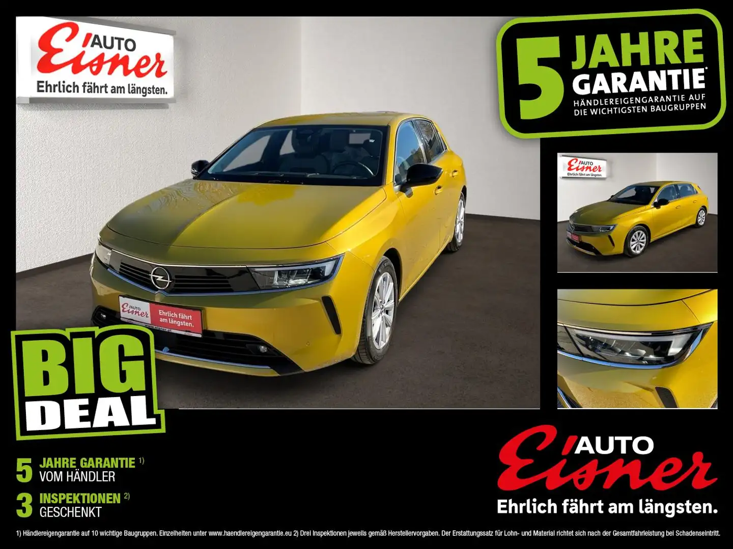 Opel Astra 5-TÜRER EDITION 1.2 Geel - 1