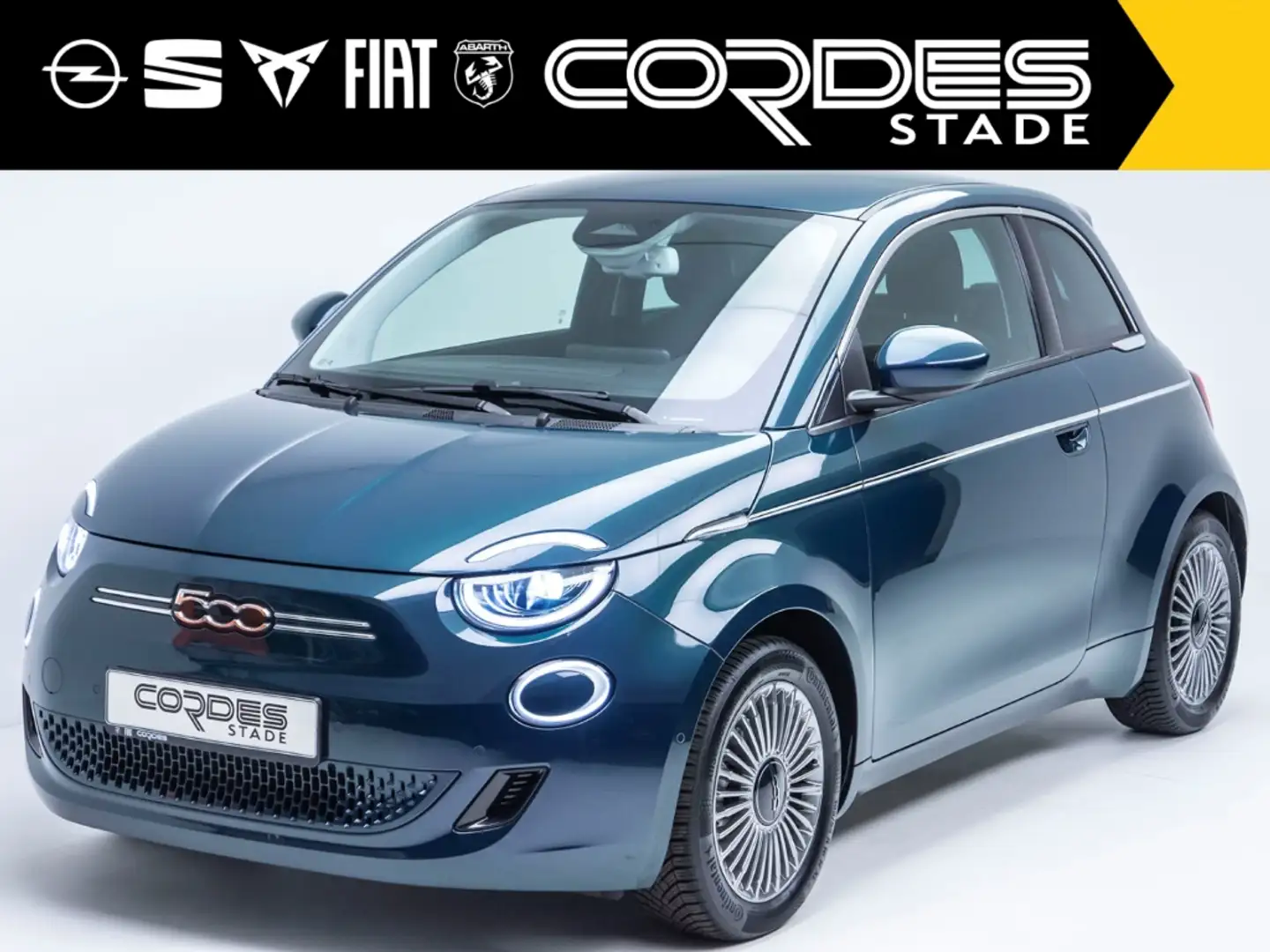 Fiat 500e Klimaautomatik, LED, PDC + Kamera, Allwetter, Carp Grün - 2