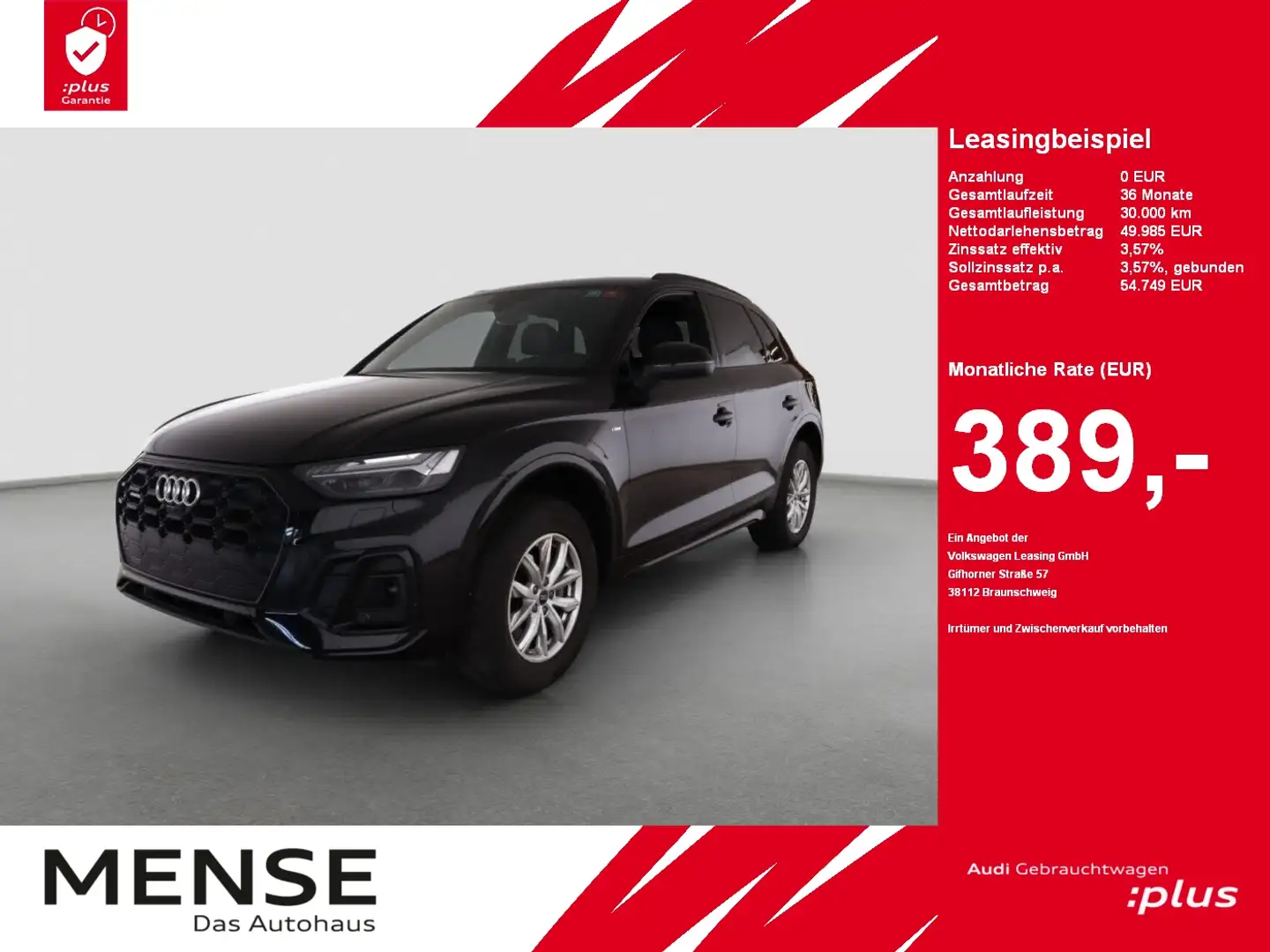 Audi Q5 45 TFSI quattro S tronic S line |Matrix|ACC Schwarz - 1